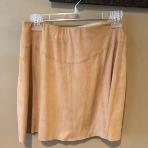 Tan suede miniskirt